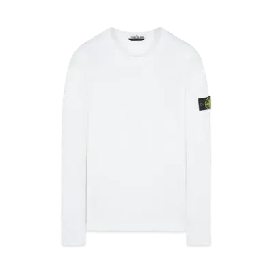 Stone Island 64450 GAUZED COTTON JERSEY "White"