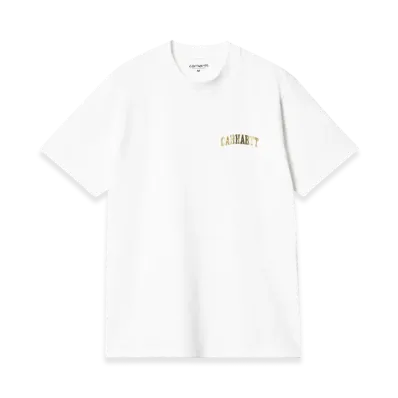 Carhartt WIP University Script T-Shirt "White/Gold"