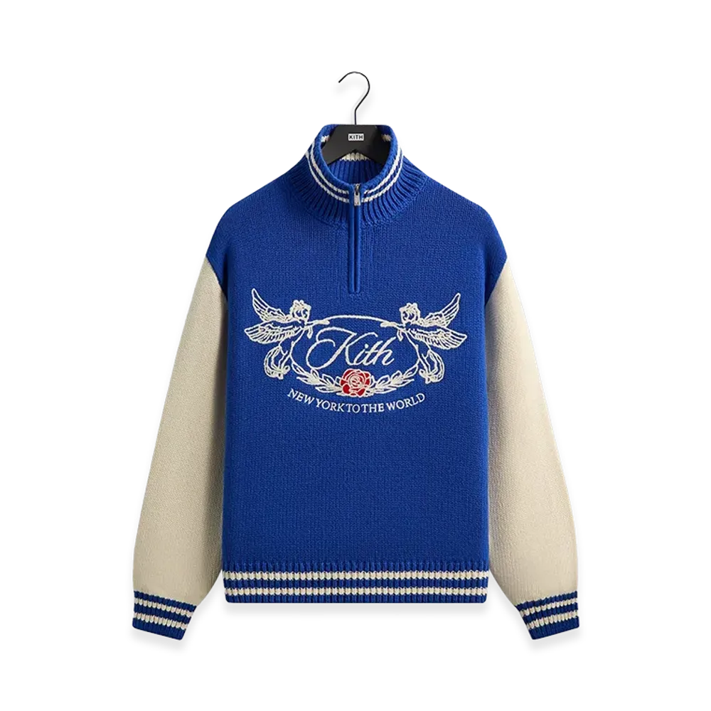 Kith Quarter Zip Wyona Sweater "Cyclone"