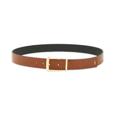 Salvatore Ferragamo Reversible and Adjustable Belt "New Cognac/Black"