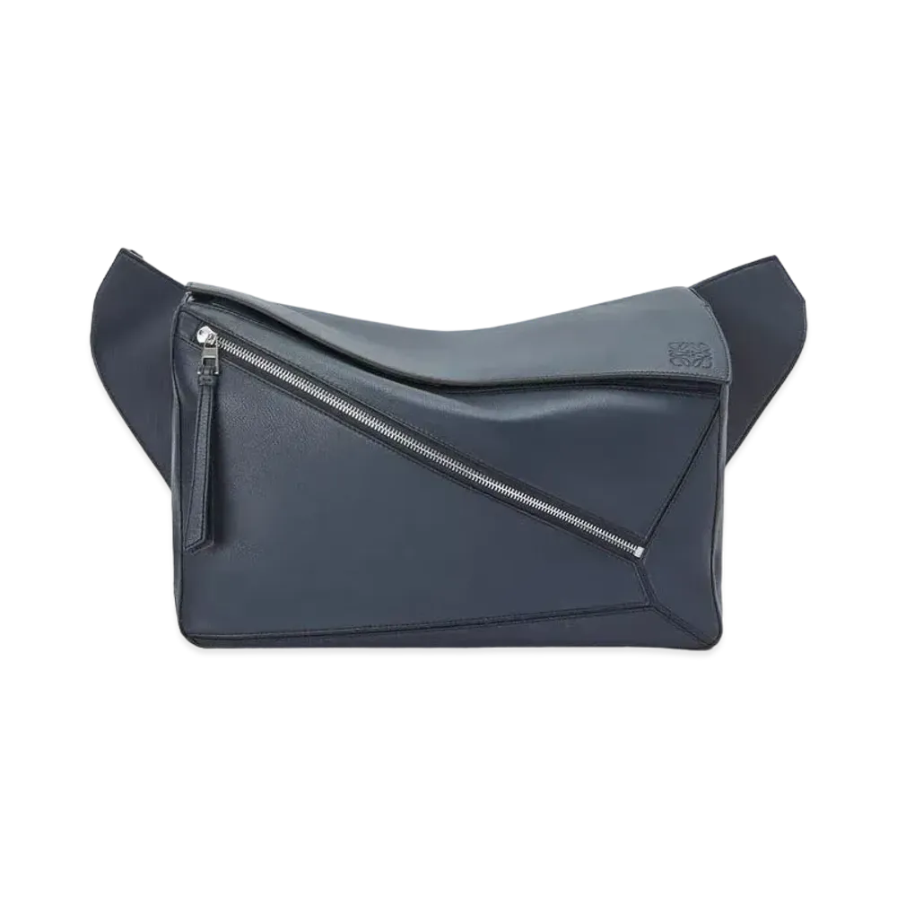 LOEWE Large Puzzle Bumbag In Classic Calfskin "Ocean"