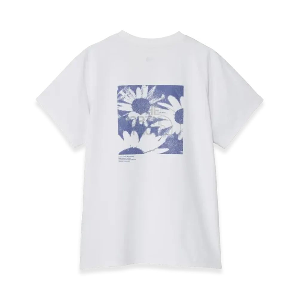 The North Face Women's Short Sleeve ES Flower Box Logo Tee "White"