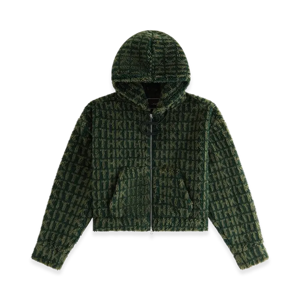 Kith Women Sylas Sherpa Monogram Zip Hoodie "Stadium"
