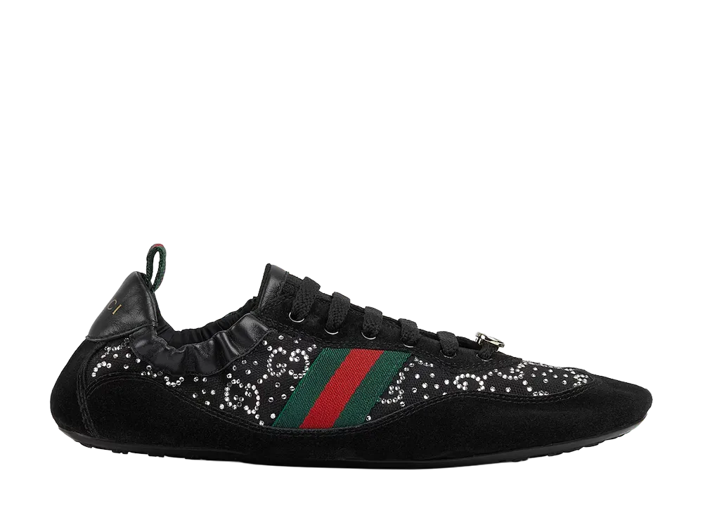 GUCCI Women's Shift GG Crystal Sneaker "Black"