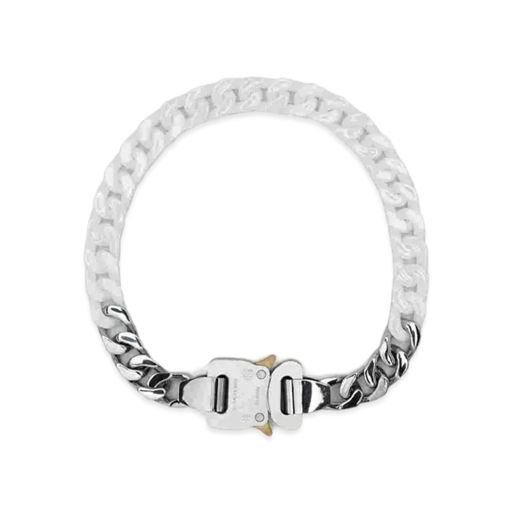 1017 ALYX 9SM Curb-Chain Choker Necklace "White"