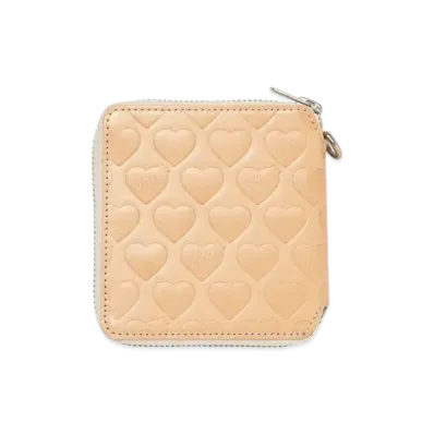 HUMAN MADE Leather Zip Wallet "Beige"