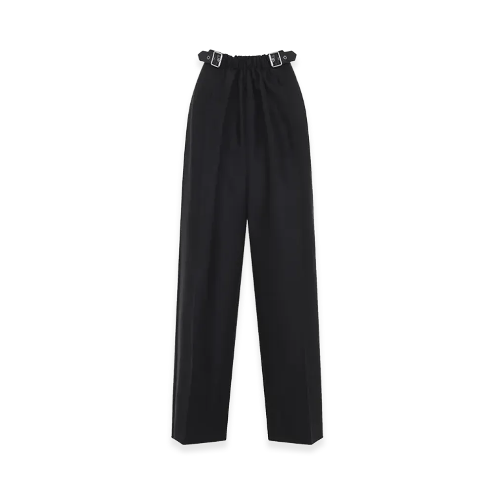 LOEWE Women's Wool And Silk Trousers "Black"