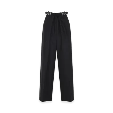 LOEWE Women's Wool And Silk Trousers "Black"