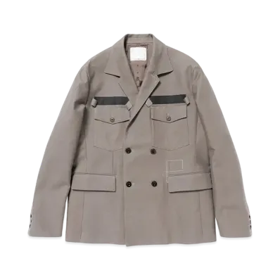 WTAPS x sacai Cotton Back Satin Jacket 01 / Jacket / Cotton Back Satin "Beige"