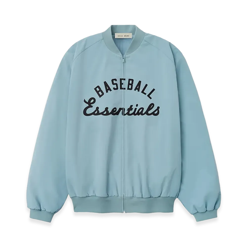 FEAR OF GOD ESSENTIALS MLB Full Zip Bomber "Stone Blue"
