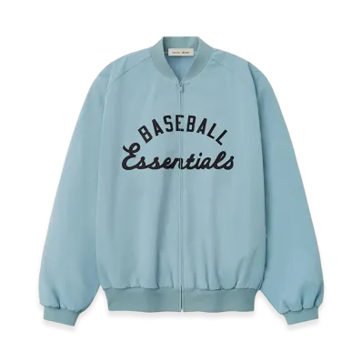 FEAR OF GOD ESSENTIALS MLB Full Zip Bomber "Stone Blue"