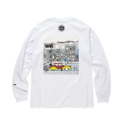 Weber x War x City Country City Long Sleeve T Shirt The World Is The Ghetto "White"