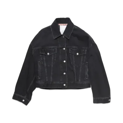 Acne Studios Denim Jacket - Relaxed Cropped Fit "Black"