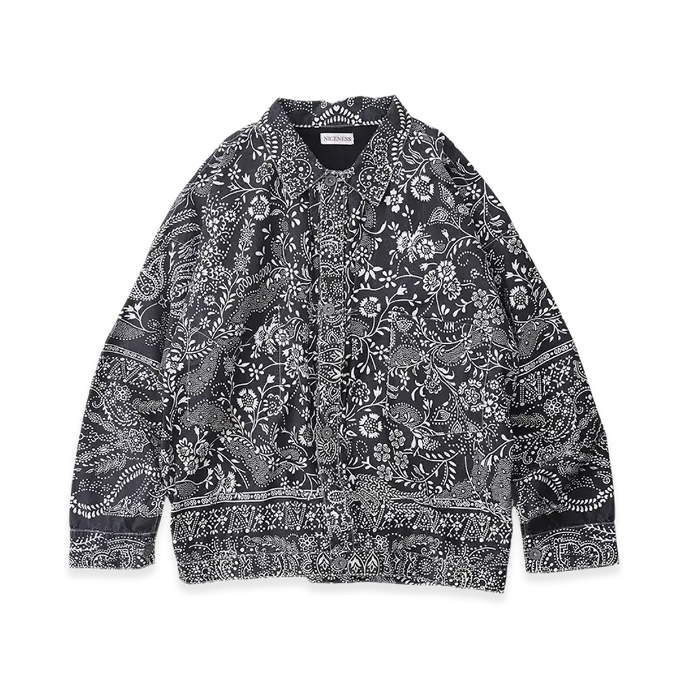 NICENESS Gyan Bandana Trucker Jacket "Black"