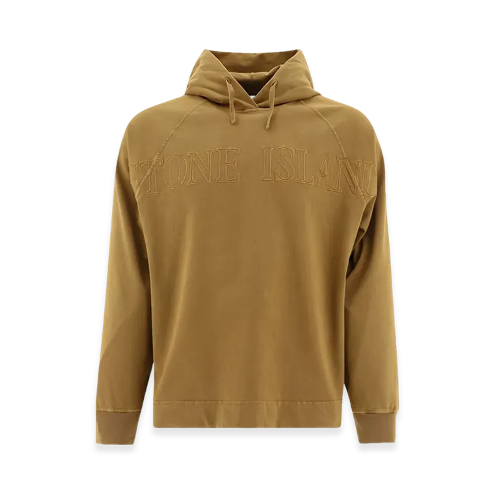 Stone Island 63355 Logo Hooded Sweatshirt - 23SS "Bark"