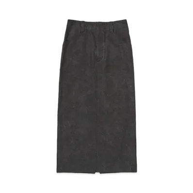 AURALEE Washed Hard Twist Canvas Skirt "INK Black"