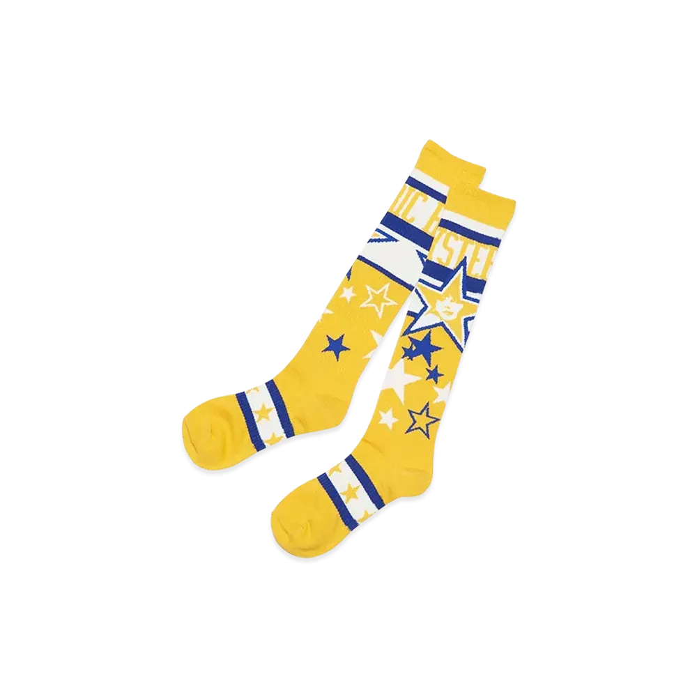 HYSTERIC GLAMOUR Star Dust Sports Knee Socks "Yellow"