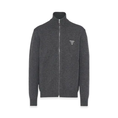PRADA Cashmere Cardigan "Slate Gray"