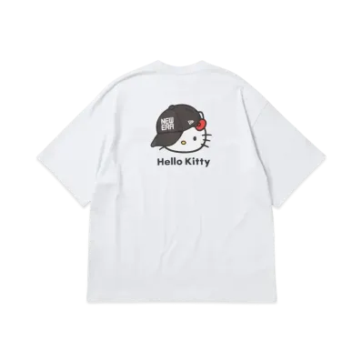 NEW ERA x HELLO KITTY Short Sleeve Oversized Cotton T-Shirt Cap "White"