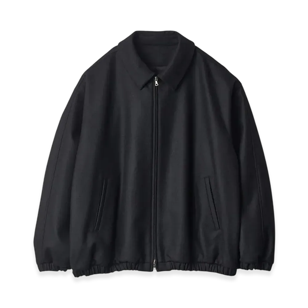 ssstein Melton Oversized Zip Jacket "Black"