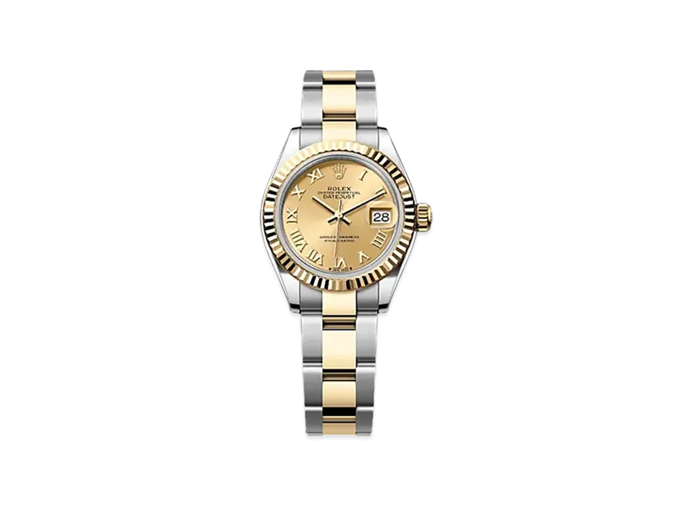 ROLEX Lady-Datejust 28mm Oystersteel & Yellow Gold 279173 "Champagne-colour"