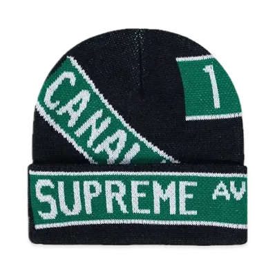 Supreme Street Signs Beanie "Black"