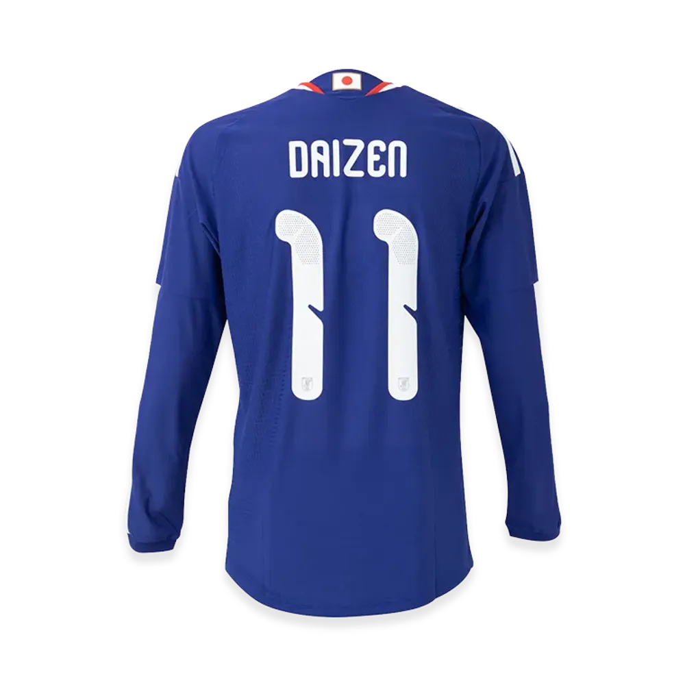 adidas Soccer Japan 2026 Home Authentic Long Sleeve Jersey #11 Daizen Maeda "Japan Blue/Ash Blue"