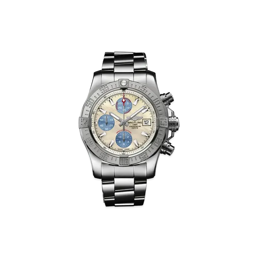 BREITLING AVENGER II MOTHER OF PEARL SKY "White"