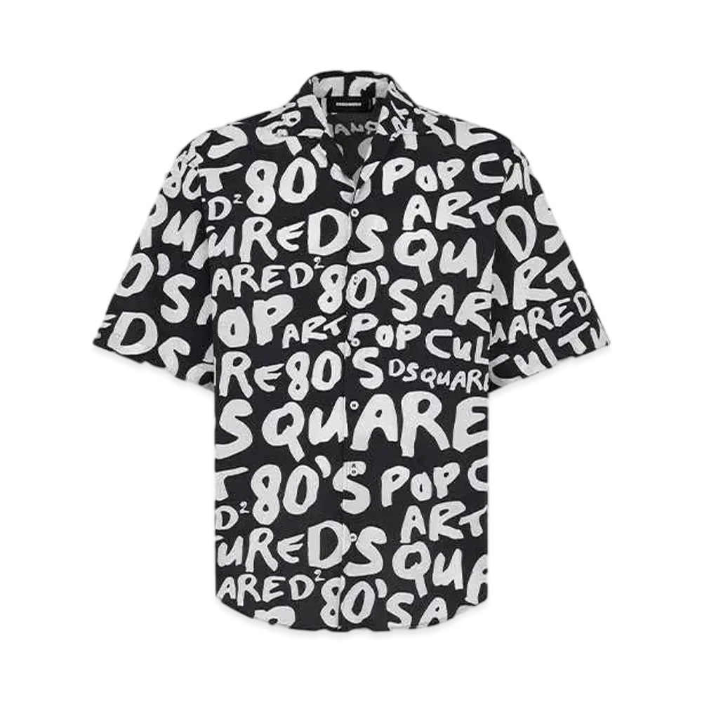 Dsquared2 D2 Pop 80'S Bowling Shirt "Black/White"