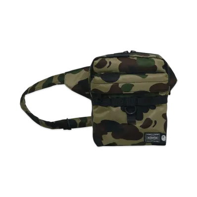 A BATHING APE x PORTER 1st Camo Body Bag "Green"