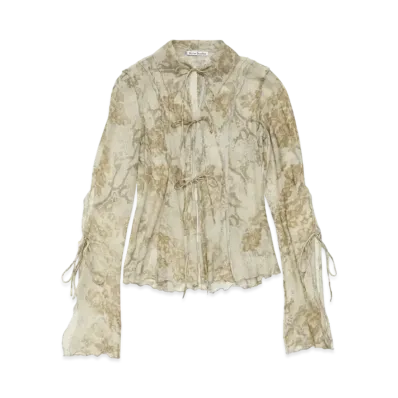 Acne Studios Print Blouse "Light Beige"