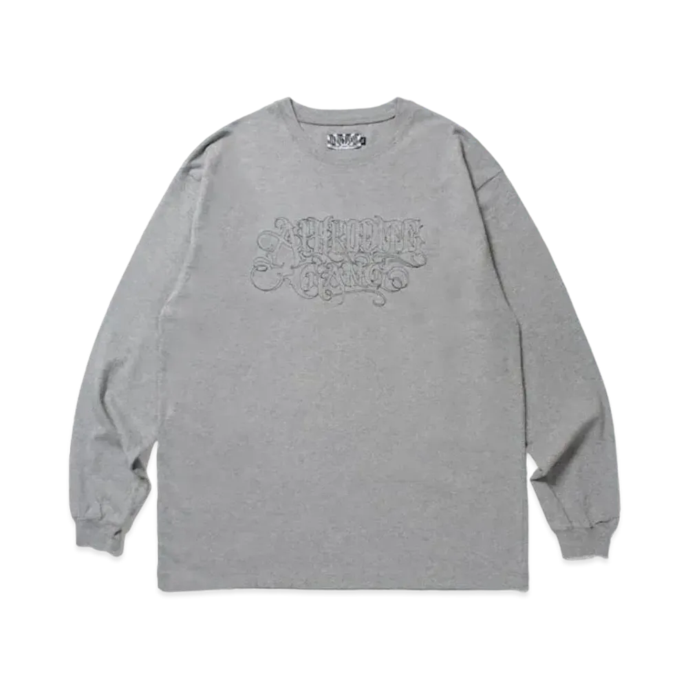 APHRODITEGANG Stitch Classic Logo L/S Tee "Grey"