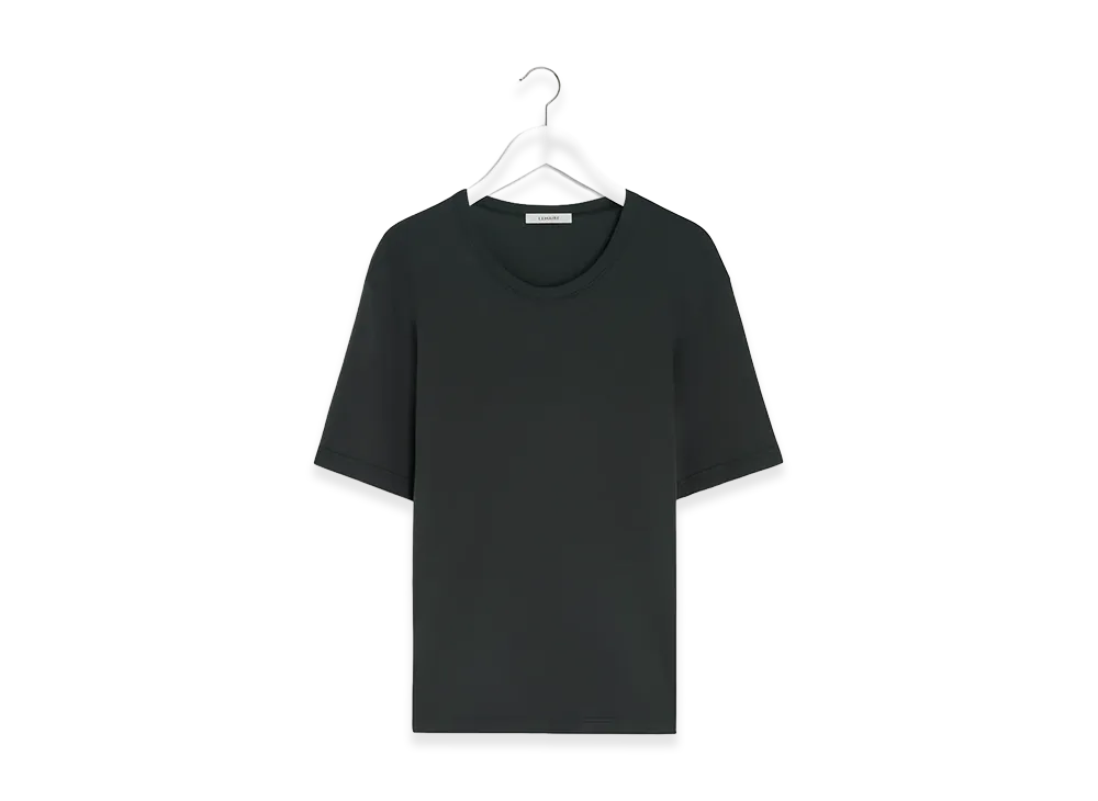 LEMAIRE Women's Ribbed T-Shirt "Squid Ink"