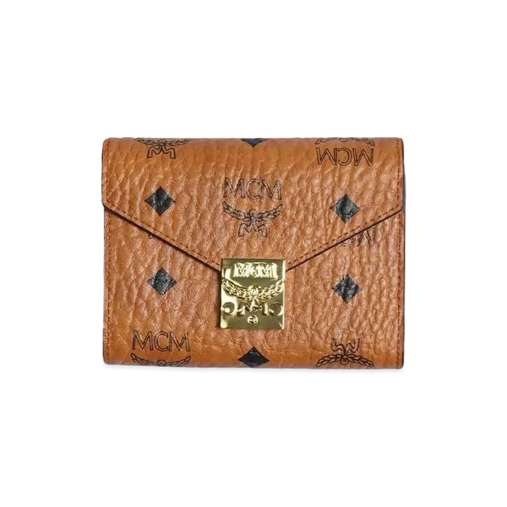 MCM TRACY FOLD WALLET SMALL "COGNAC"