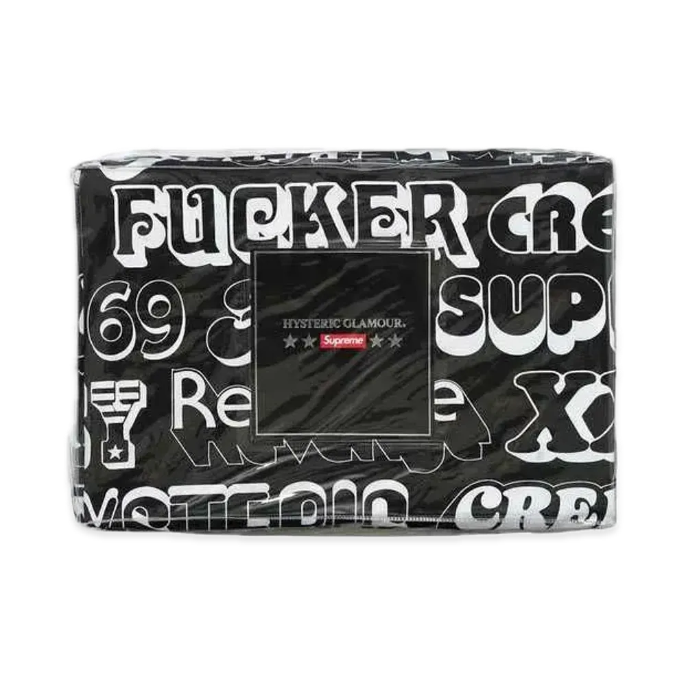 Supreme x HYSTERIC GLAMOUR Text Duvet / Pillow Set "Black"