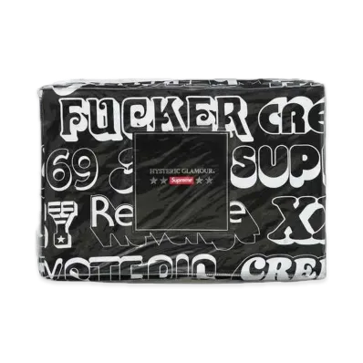 Supreme x HYSTERIC GLAMOUR Text Duvet / Pillow Set "Black"