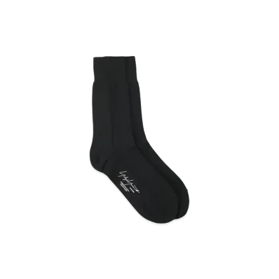 Yohji Yamamoto C/AC/NY Plain Stitch Dot Socks "Black"