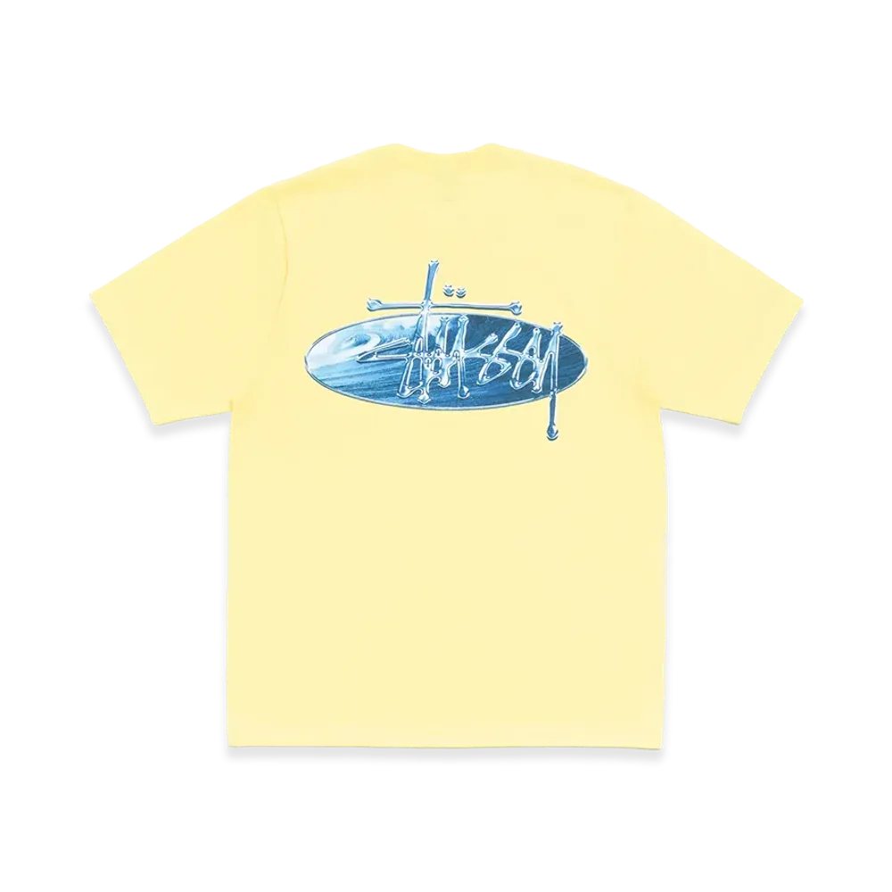 Stussy Wave Oval Tee "Lemon"