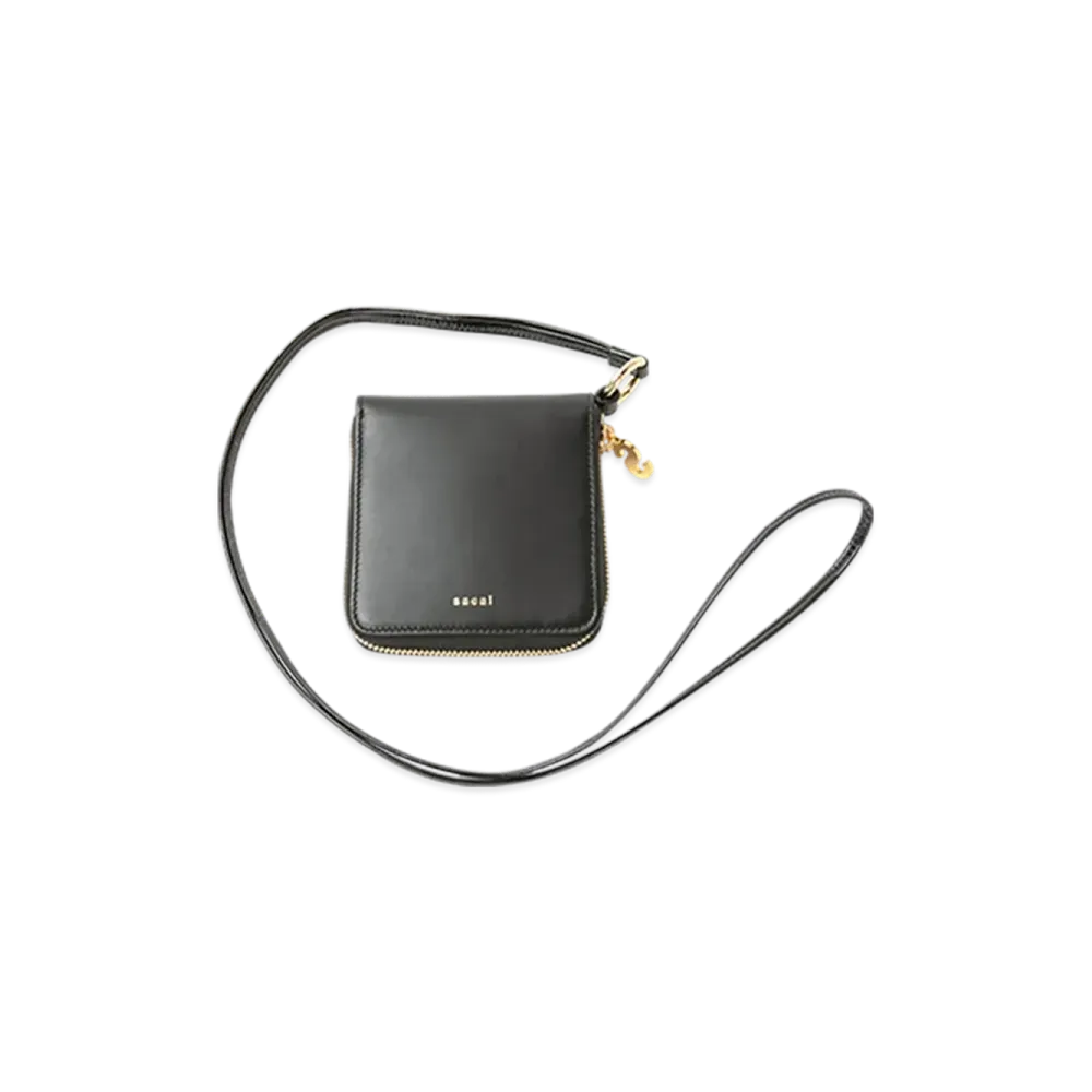 sacai Bicolor Half Fold Wallet "Black"