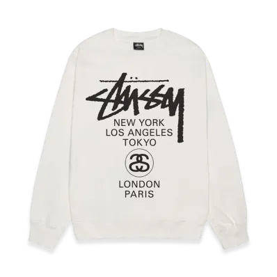 Stussy World Tour Crew Pigment Dyed "Natural"