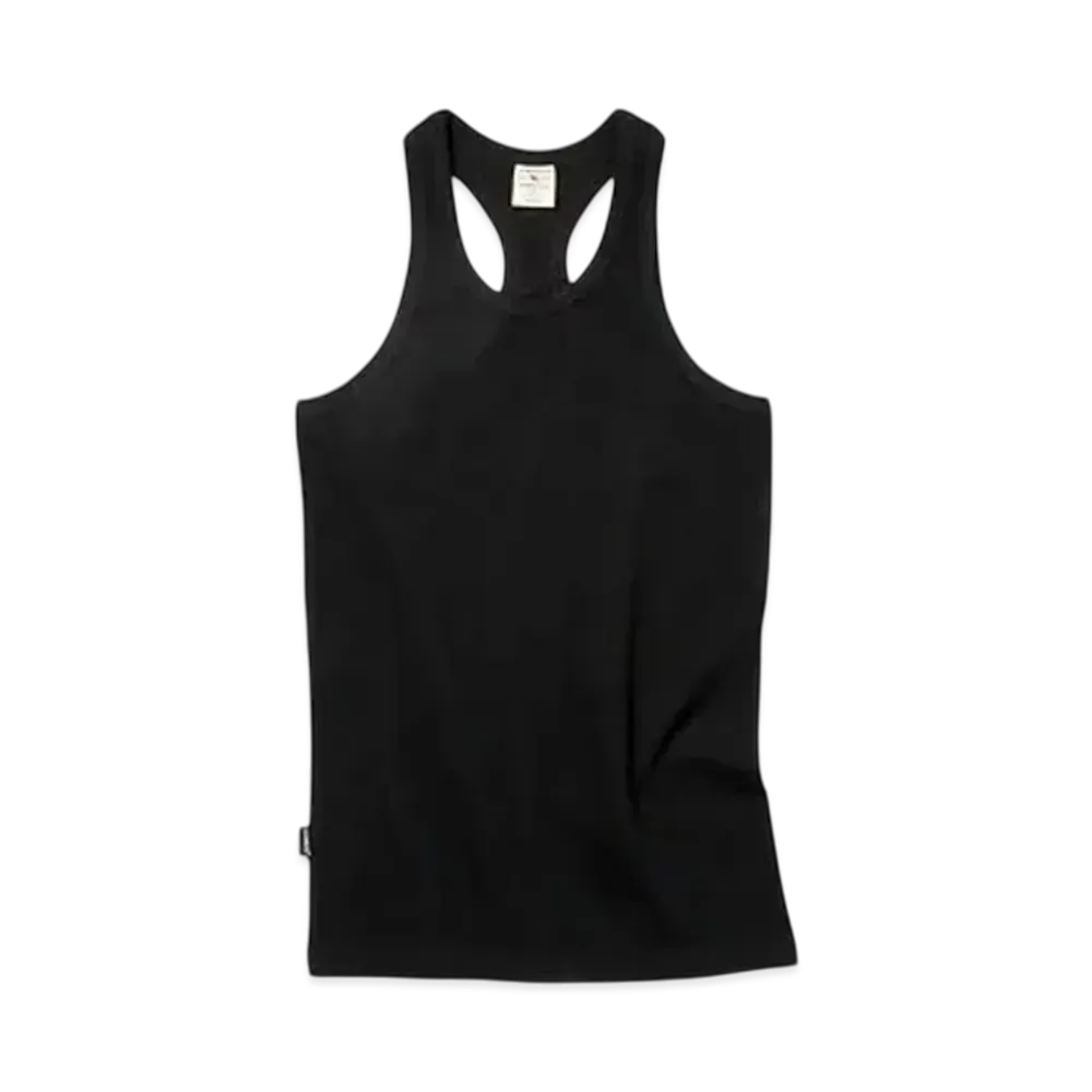 AVIREX Daily Wear Rib Tank Top Back Cross "Black"