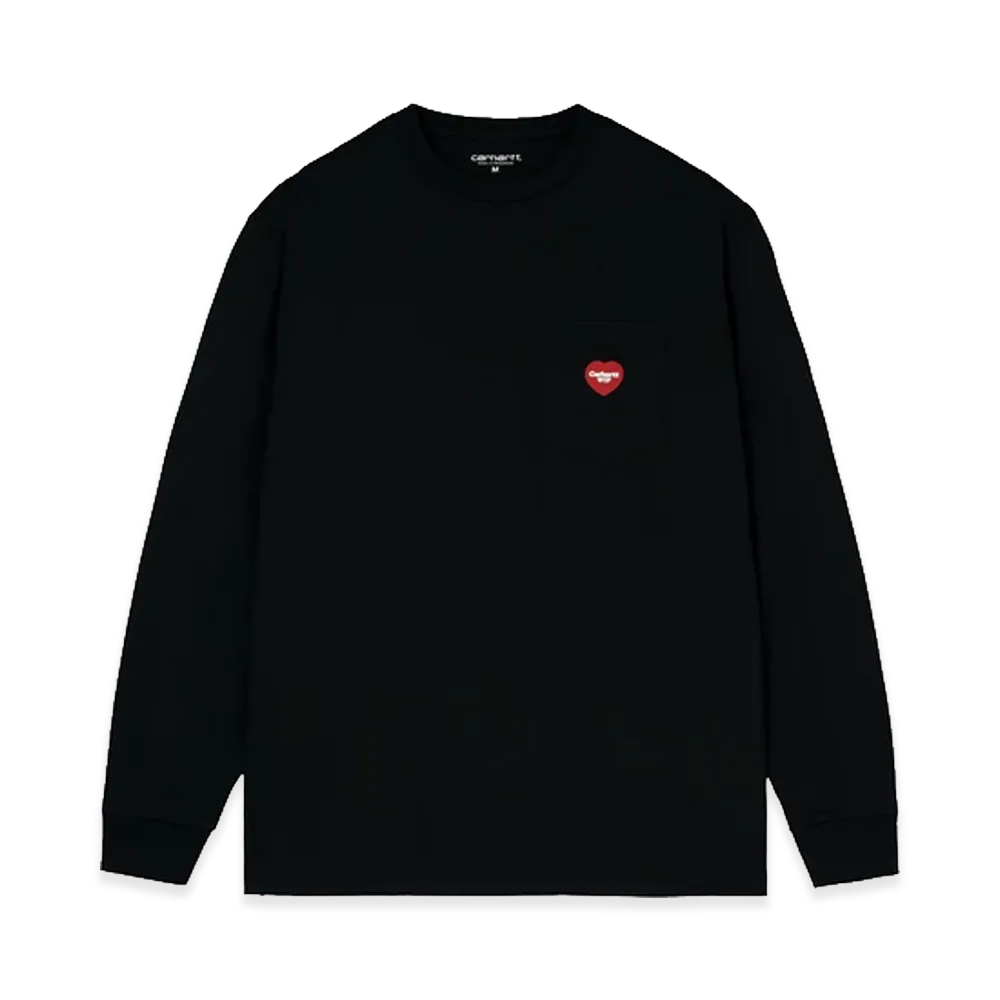 Carhartt WIP L/S WIP Heart Pocket T-shirt "Black"