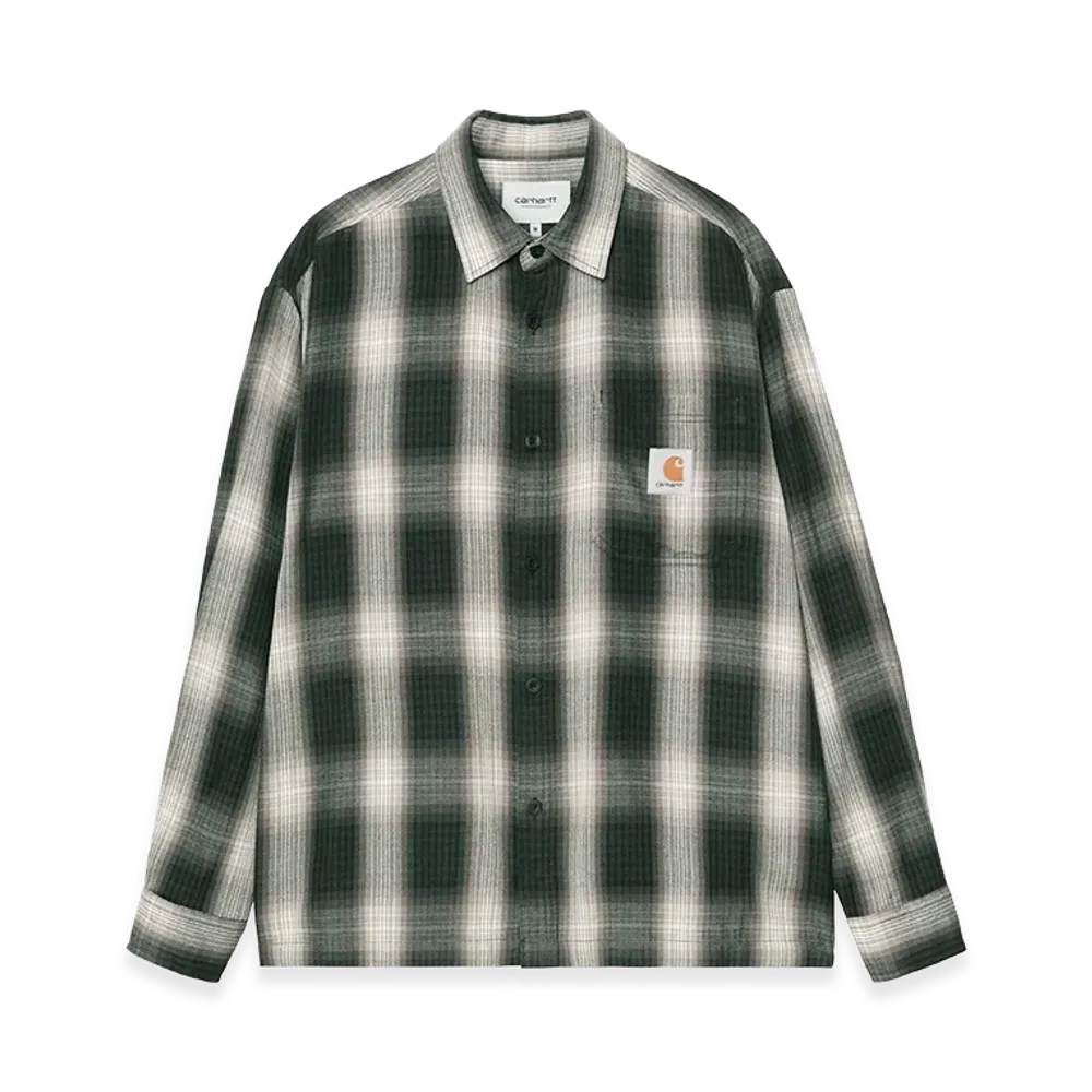Carhartt WIP L/S Harlin Shirt Harlin Check "Kale Green"