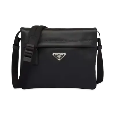 PRADA Leather Cross-Body Bag "Black"