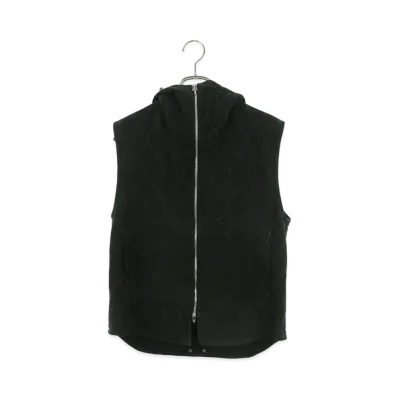 Chrome Hearts Hooded Dagger Zip-Up Leather Vest "Khaki"