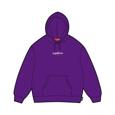 Supreme Classic Logo Shop Hooded Sweatshirt (Seoul) "Purple"
