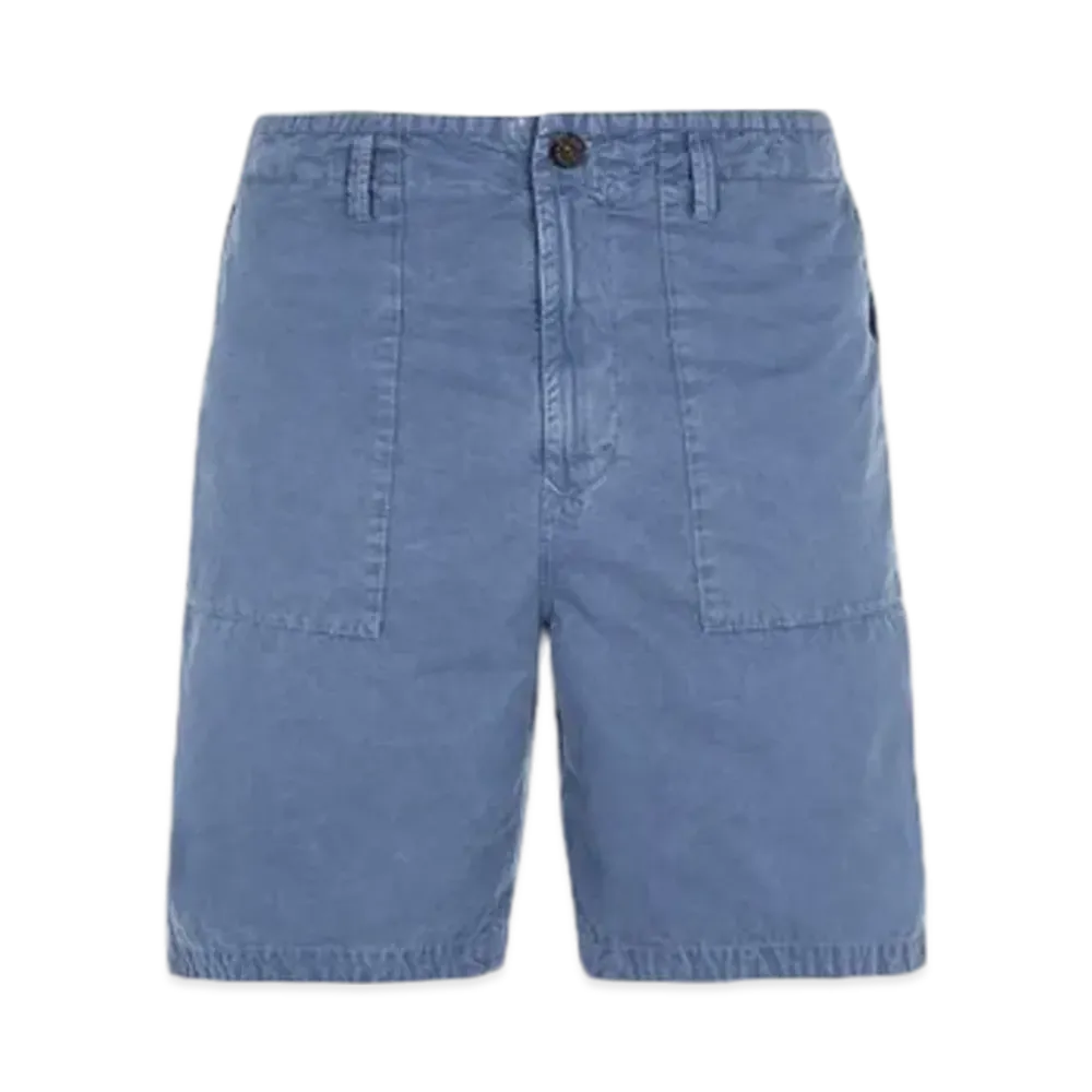 Stone Island L1110 Supima Cotton Twill Stretch-TC Slim Fit Cargo Bermuda Shorts - 24SS "Avio Blue"