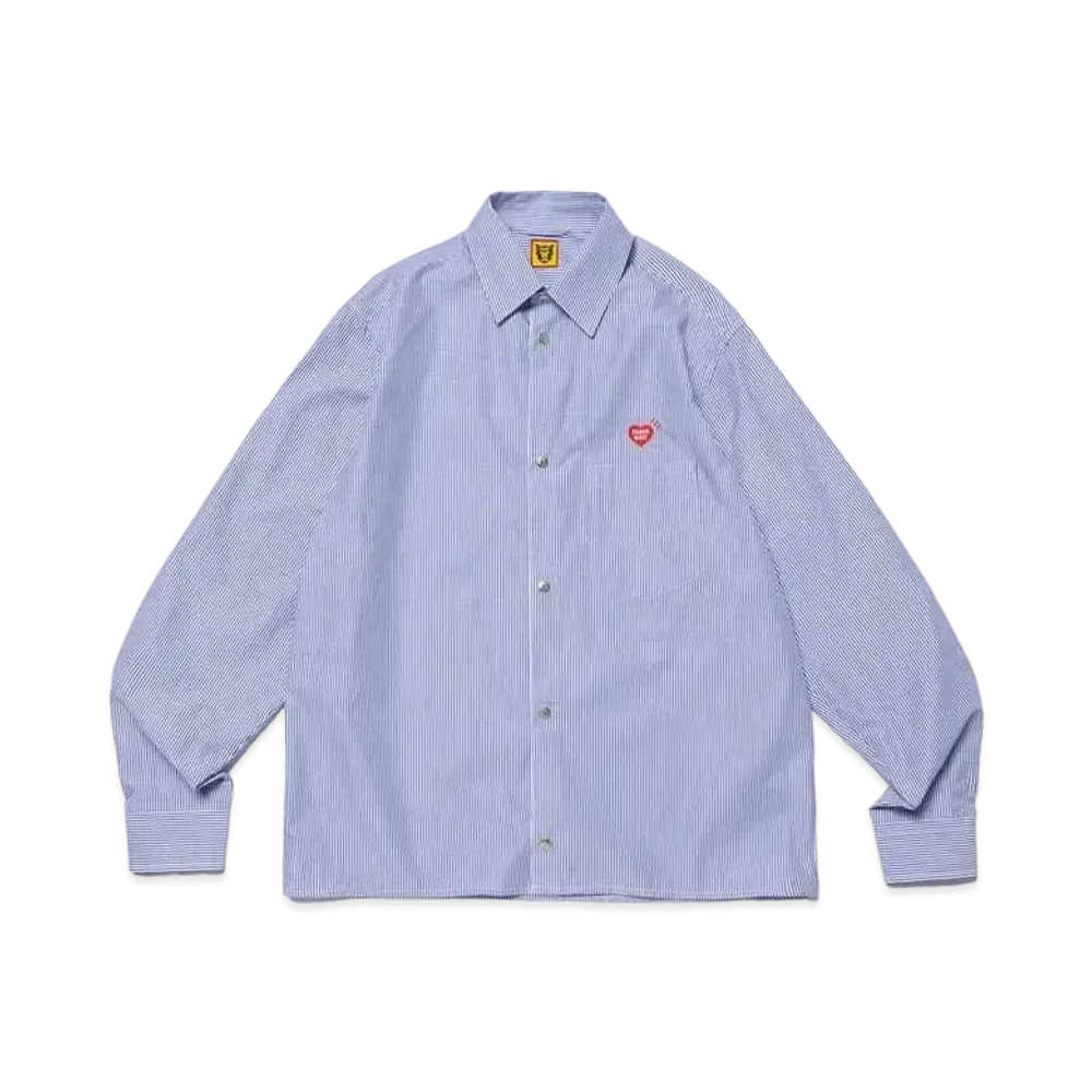 HUMAN MADE Snap Button L/S Shirt "Blue"
