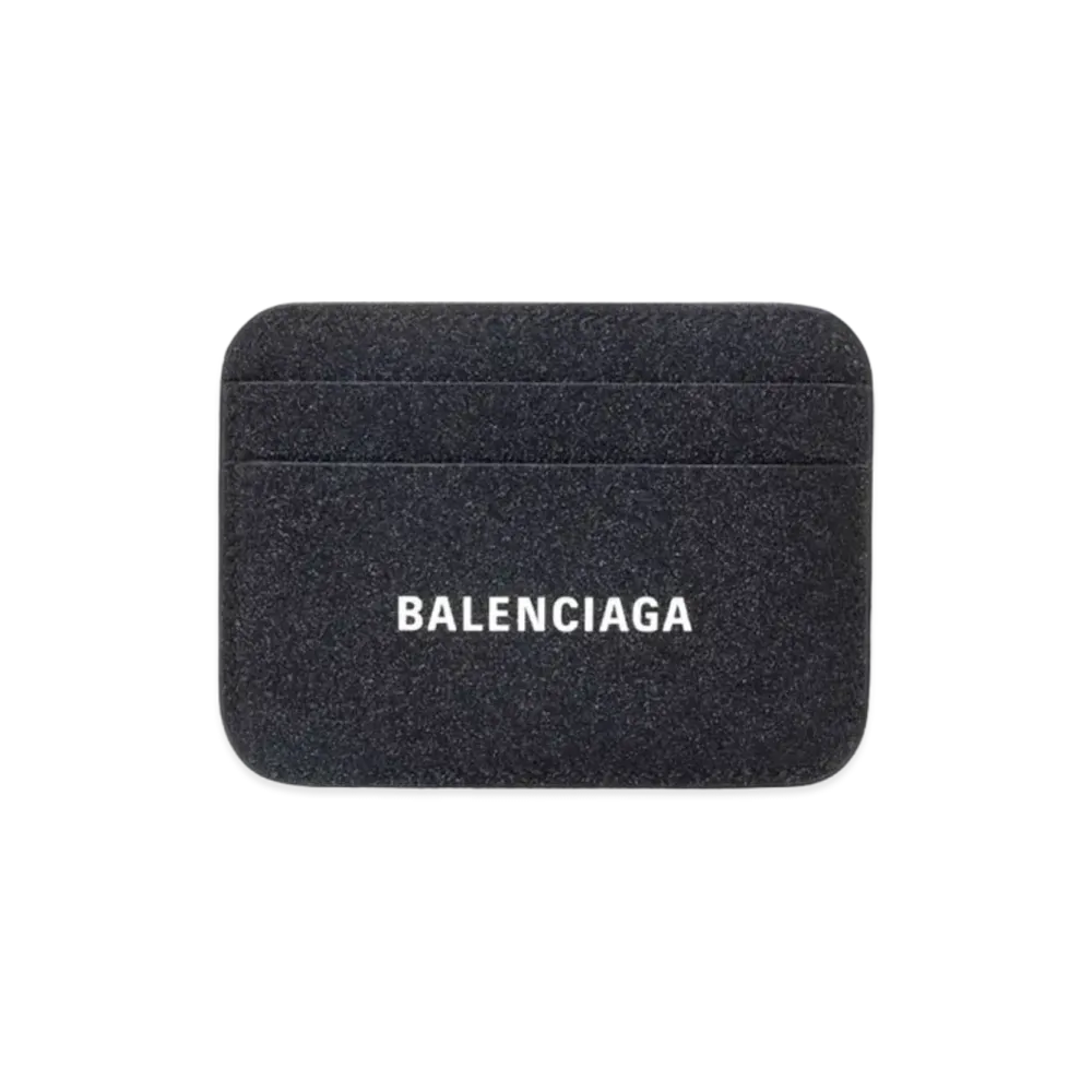 BALENCIAGA Cash Card Holder Glitter "Black"