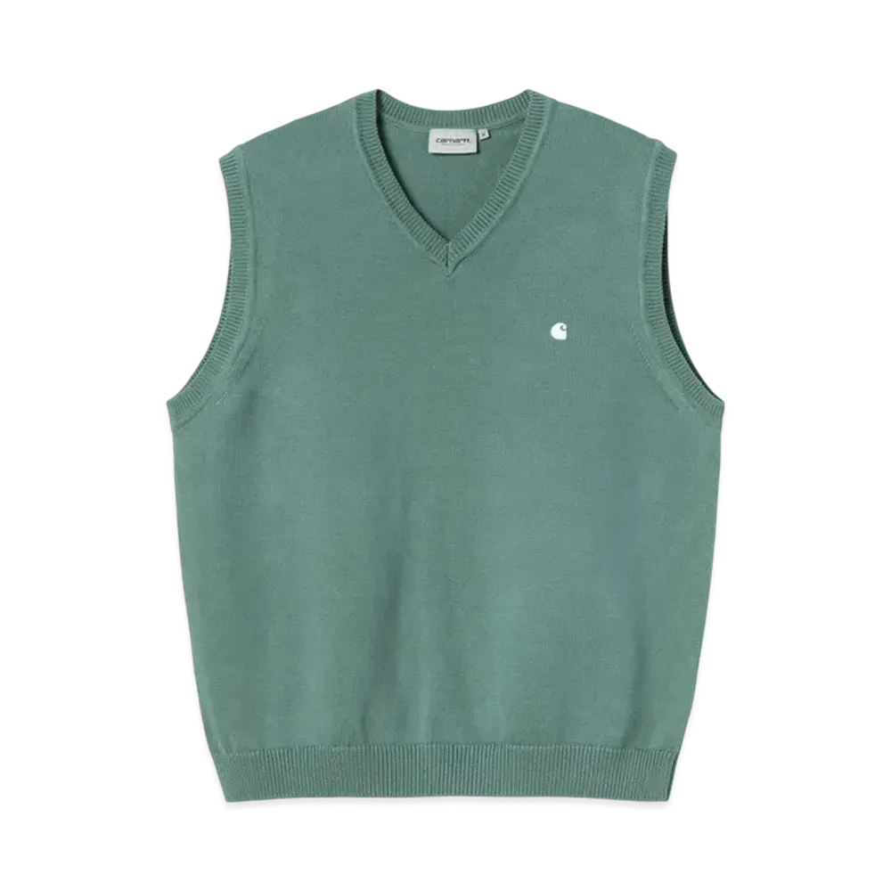 Carhartt WIP Madison Vest Sweater "Silver Pine/White"